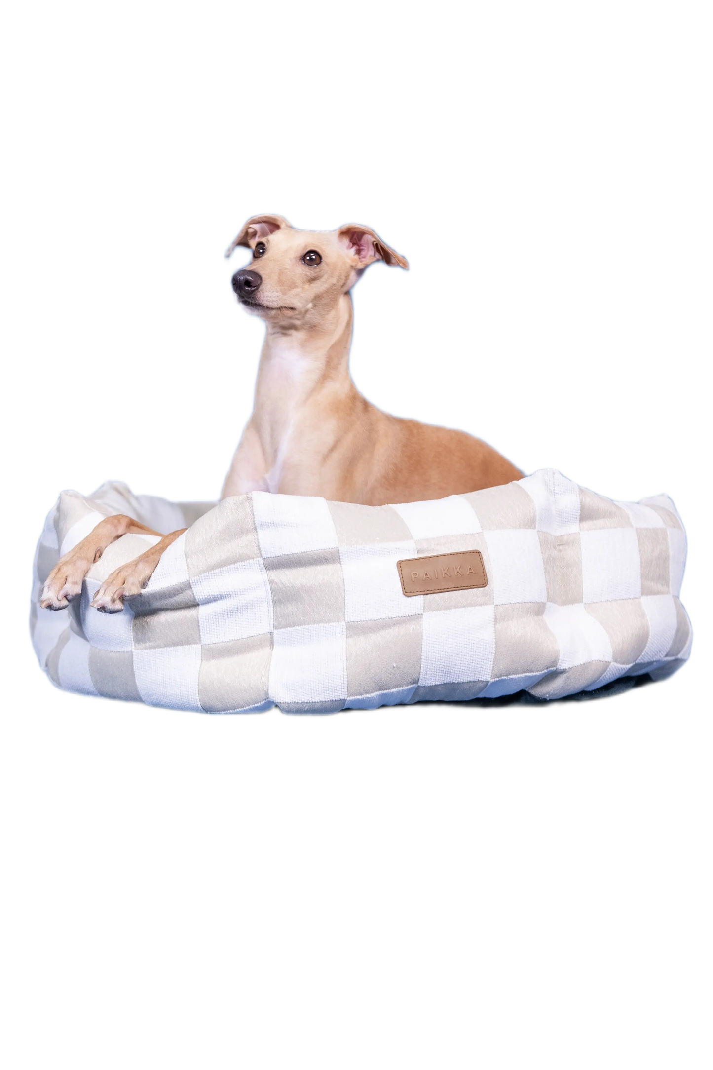 PAIKKA Check Bed lemmikin peti, beige Nordic Pet Shop