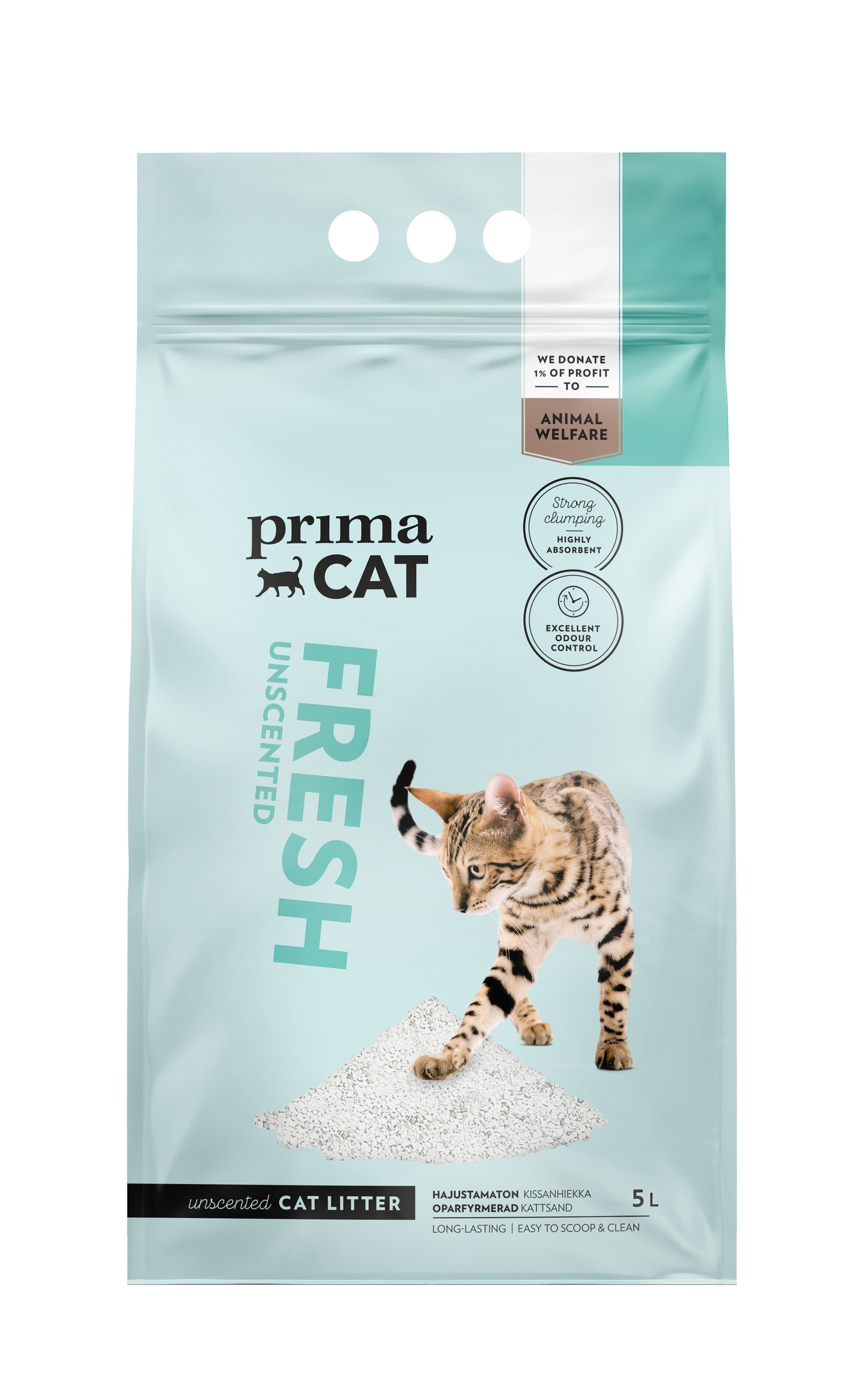 PrimaCat Fresh Unscented -kissanhiekka 5 L