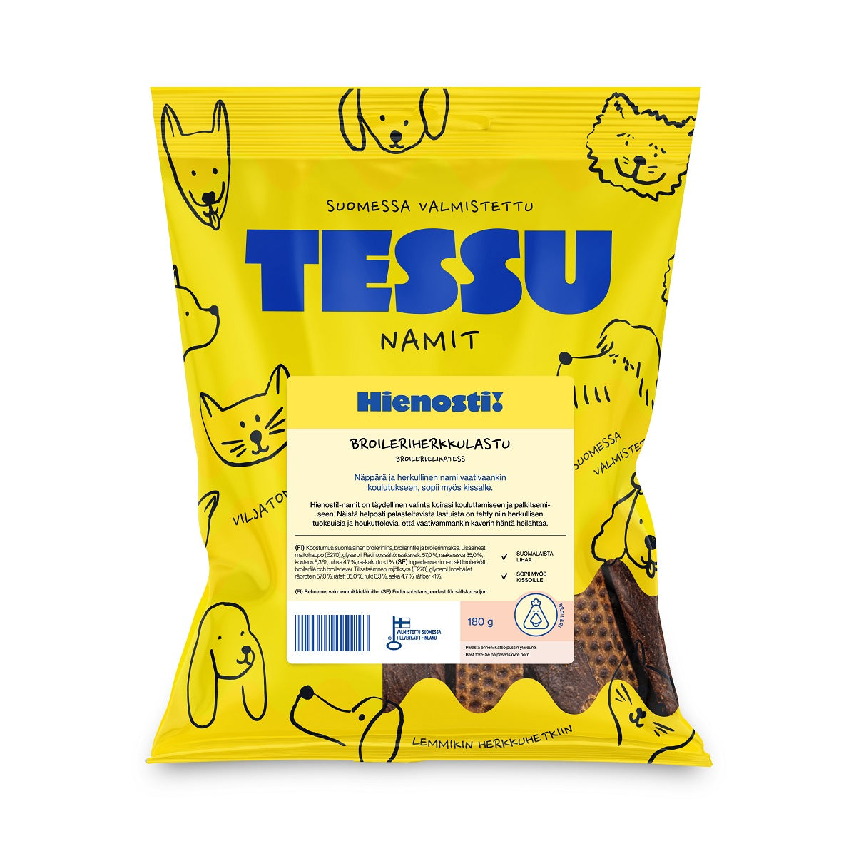 TESSU Hienosti! Broileriherkkulastu 180 g Nordic Pet Shop
