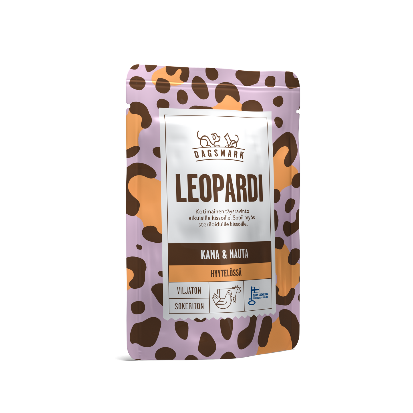 Dagsmark LEOPARDI kana-nauta hyytelössä märkäruoka kissalle 8 X 80 g multipack Nordic Pet Shop