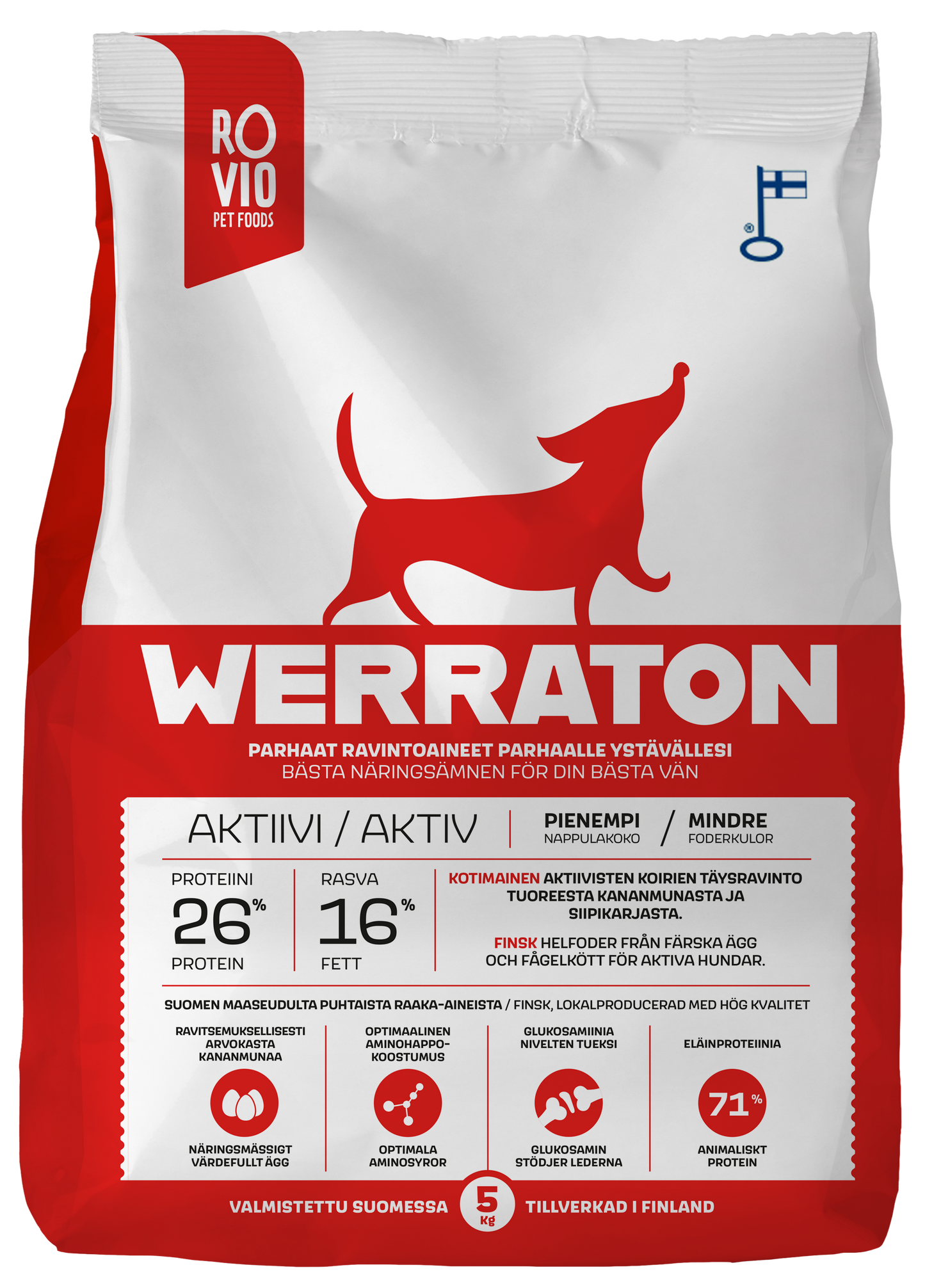Werraton Aktiivi koiran kuivaruoka 5 kg Nordic Pet Shop