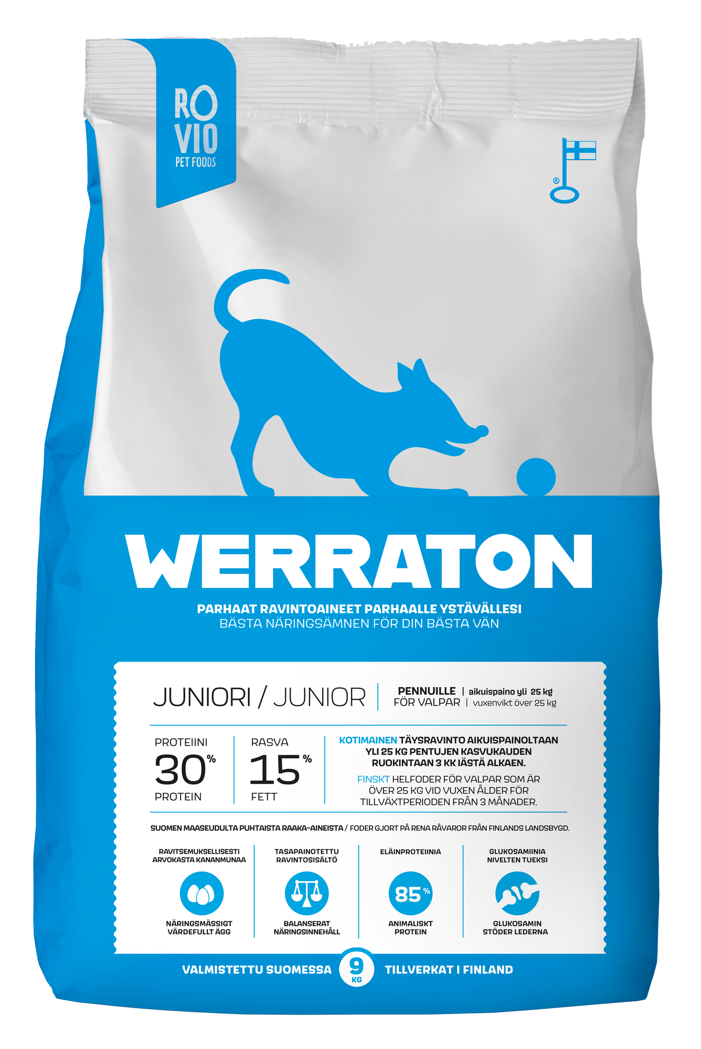 Werraton Juniori koiran kuivaruoka 9 kg