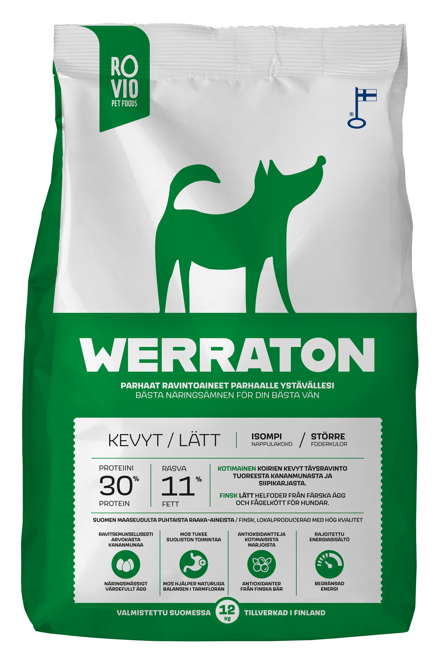 Werraton Kevyt koiran kuivaruoka 12 kg