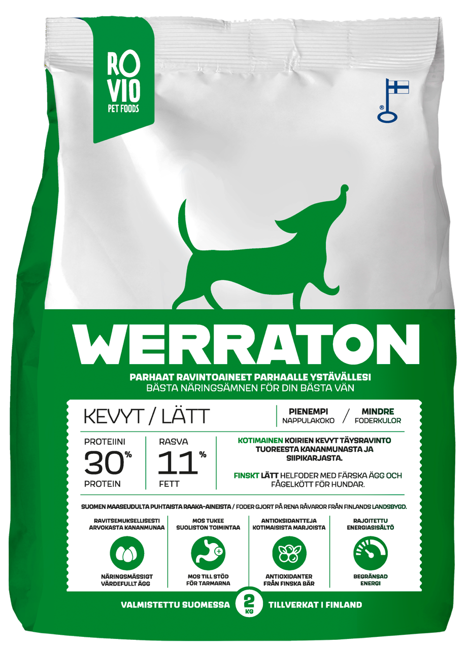 Werraton Kevyt koiran kuivaruoka 2 kg