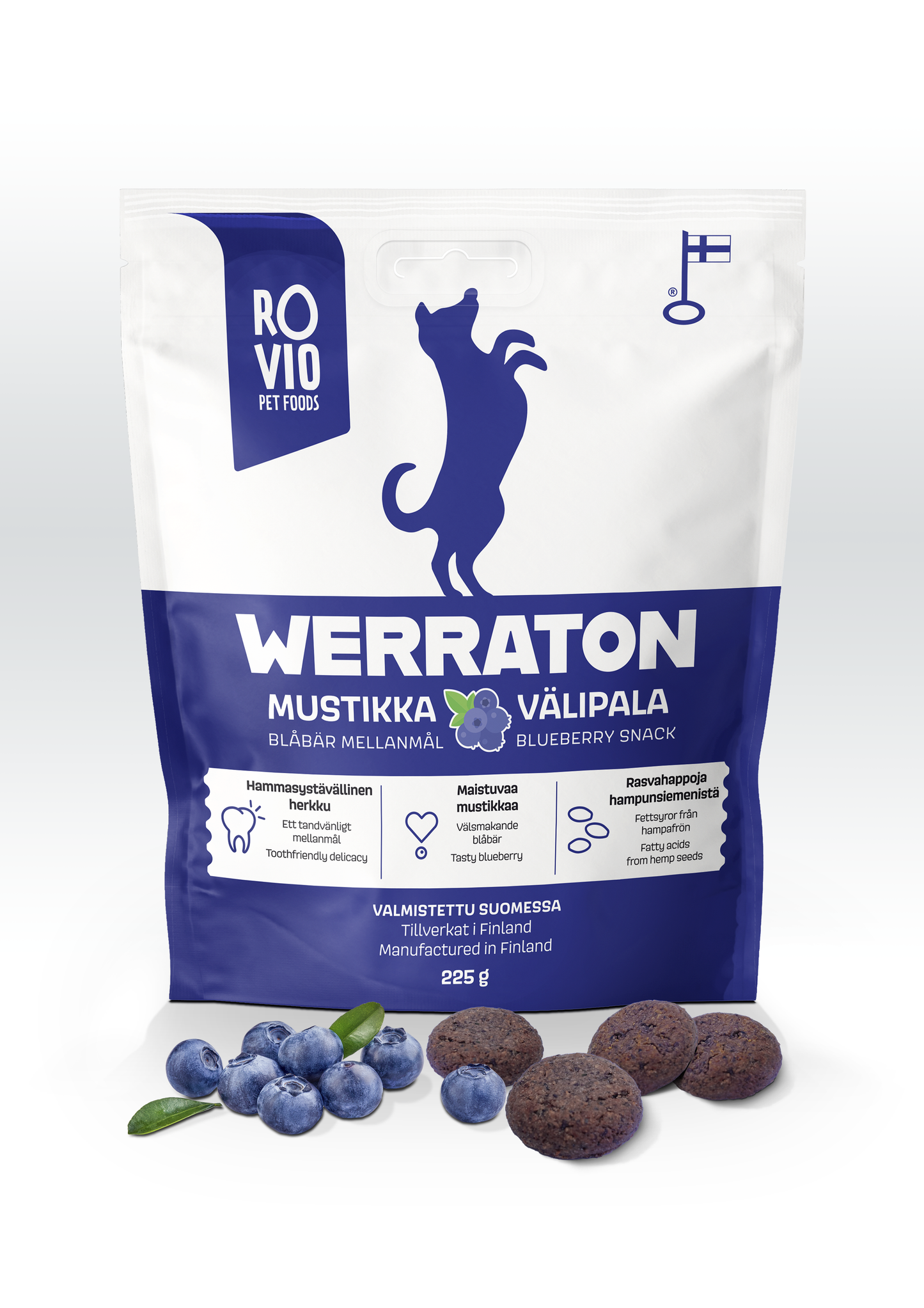 Werraton Mustikka välipala 225 g Nordic Pet Shop
