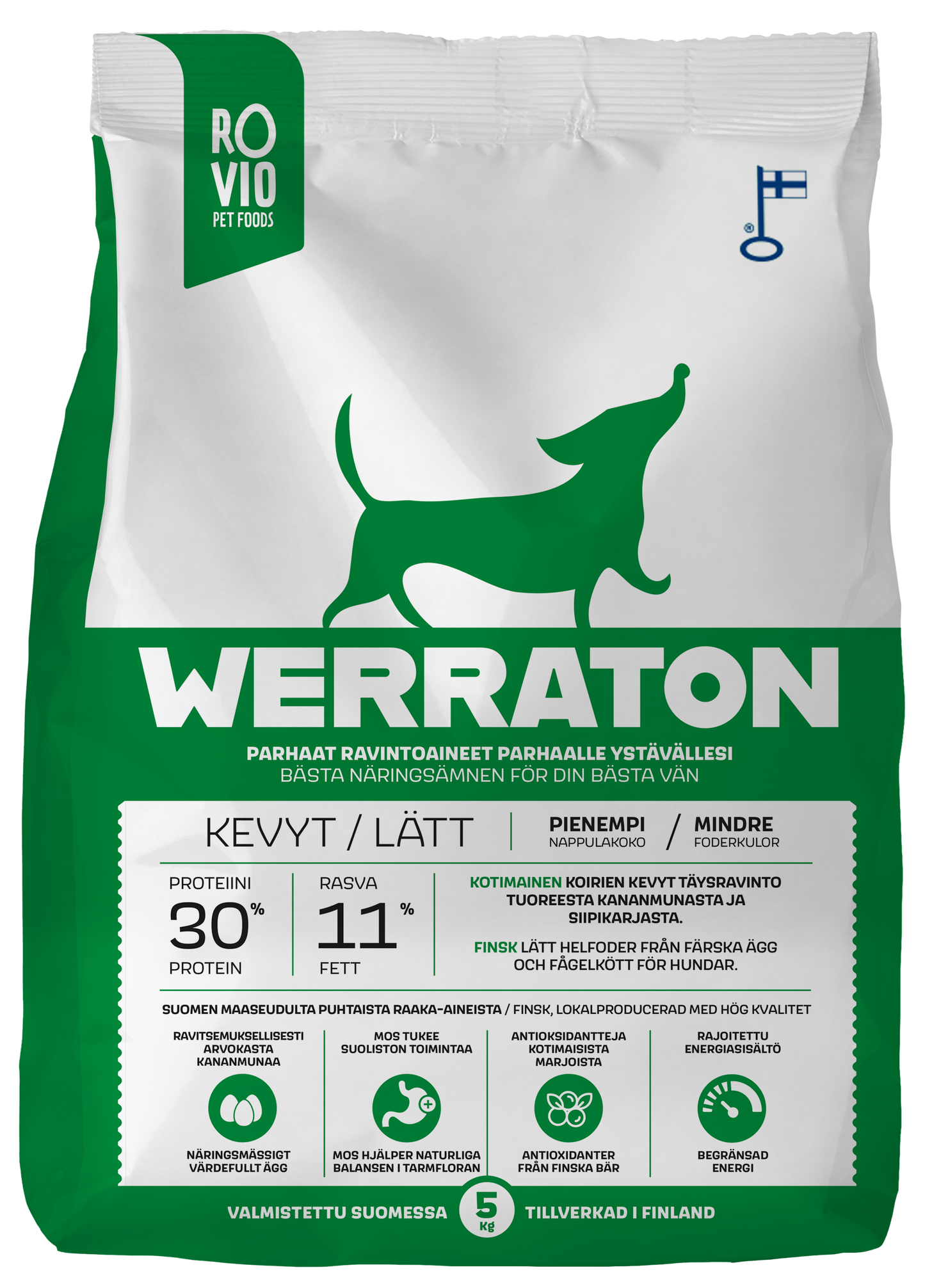 Werraton Kevyt koiran kuivaruoka 5 kg Nordic Pet Shop