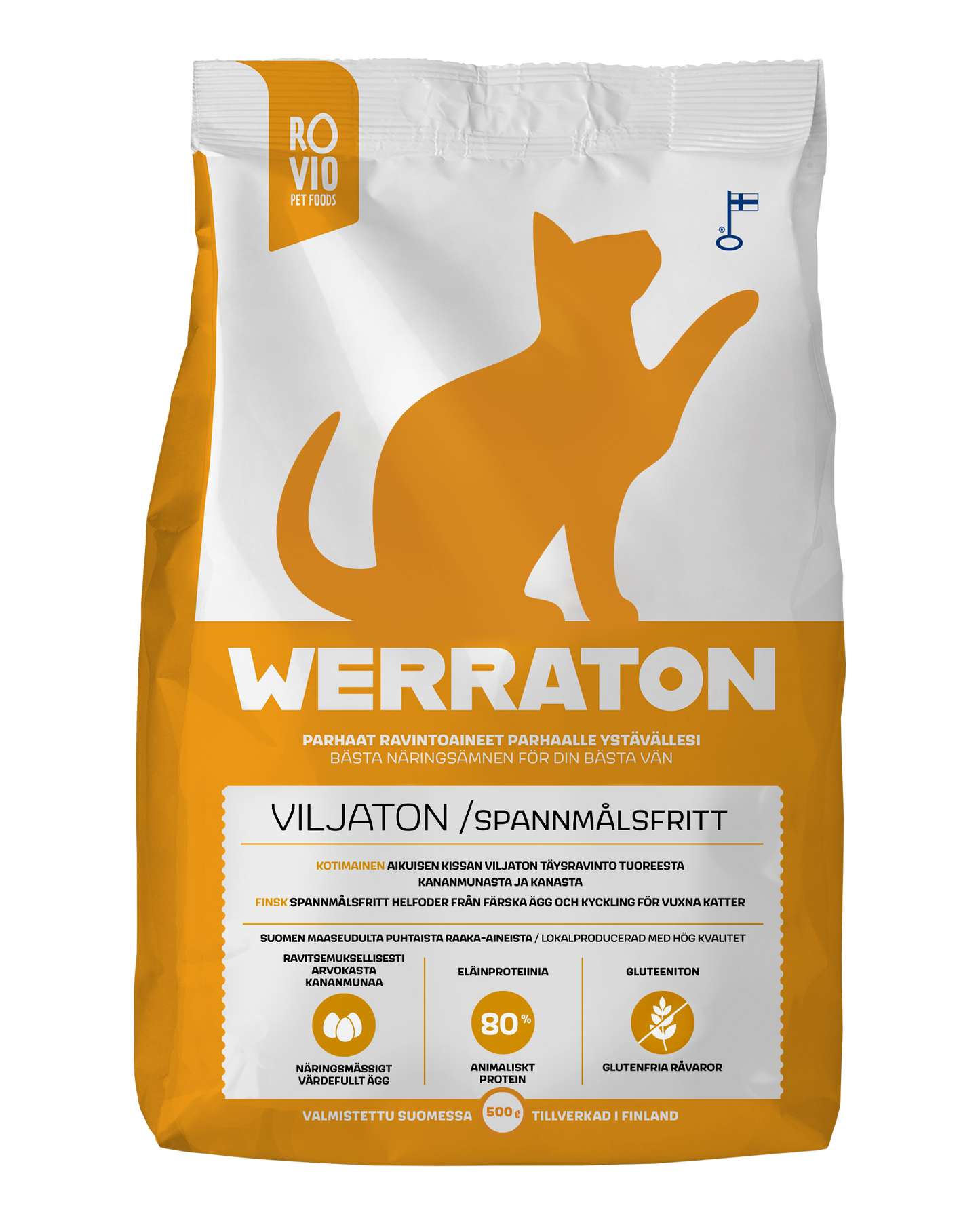 Werraton Viljaton kissan kuivaruoka 500 g Nordic Pet Shop