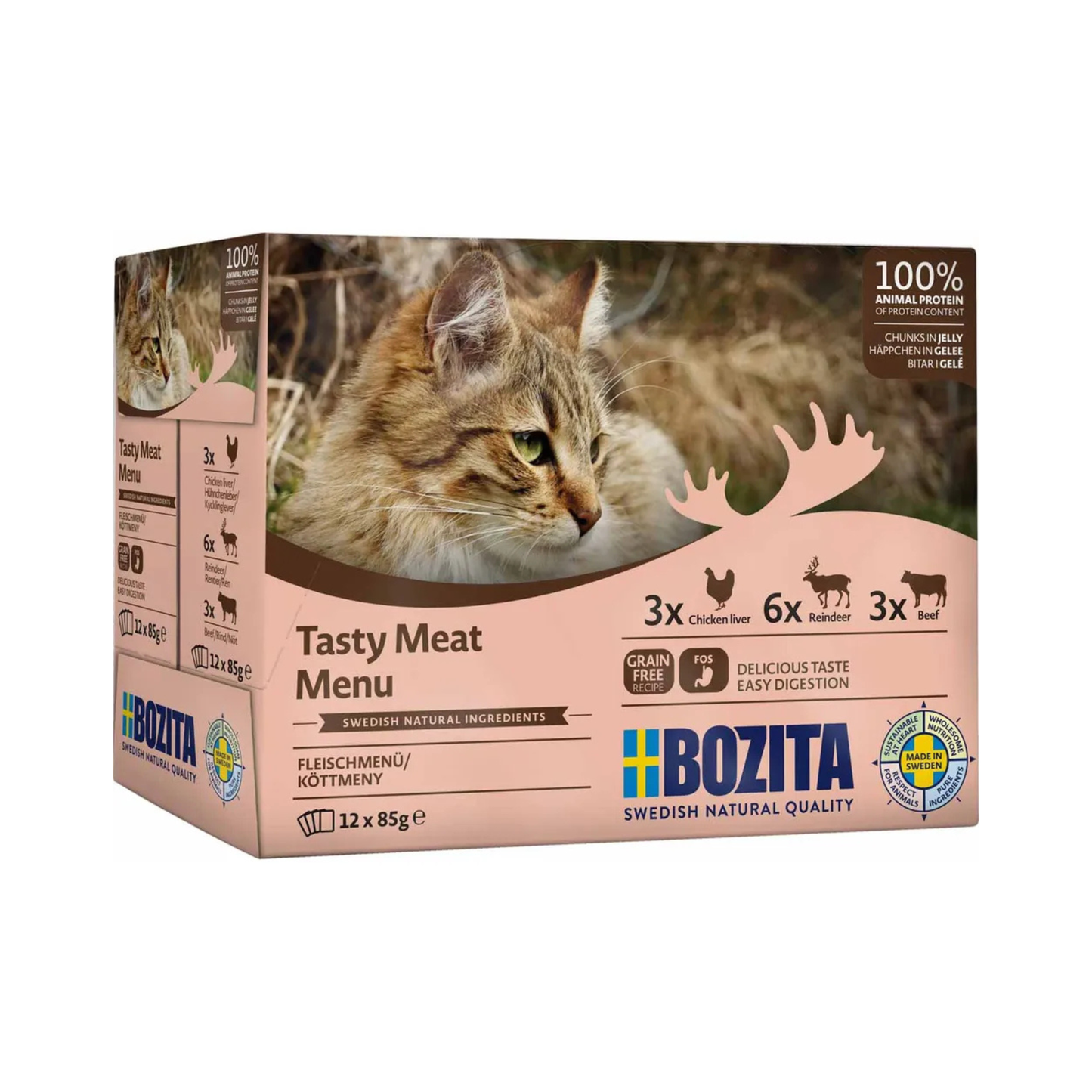 Bozita Feline lihalajitelma hyytelössä 12 x 85 g multipack