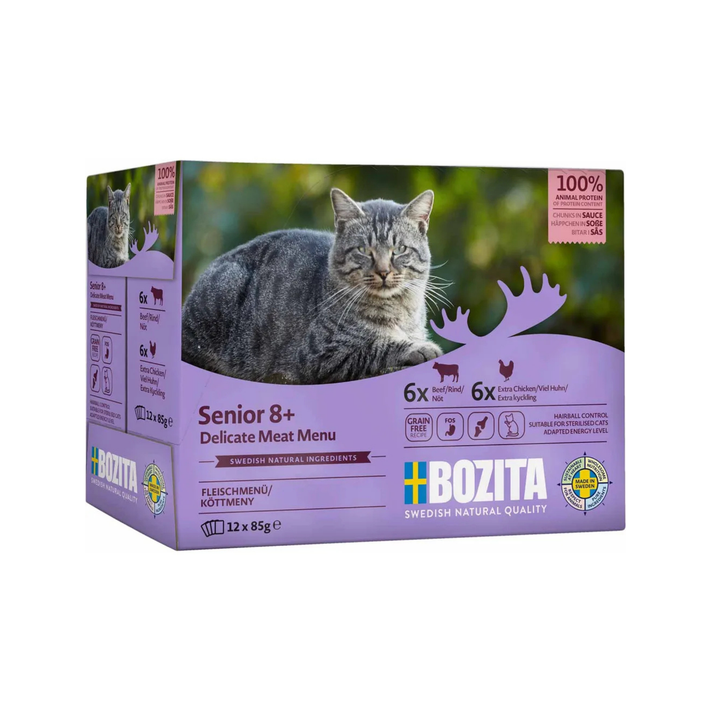 Bozita Feline Senior lihalajitelma - paloja kastikkeessa multipack 12 x 85 g Nordic Pet Shop