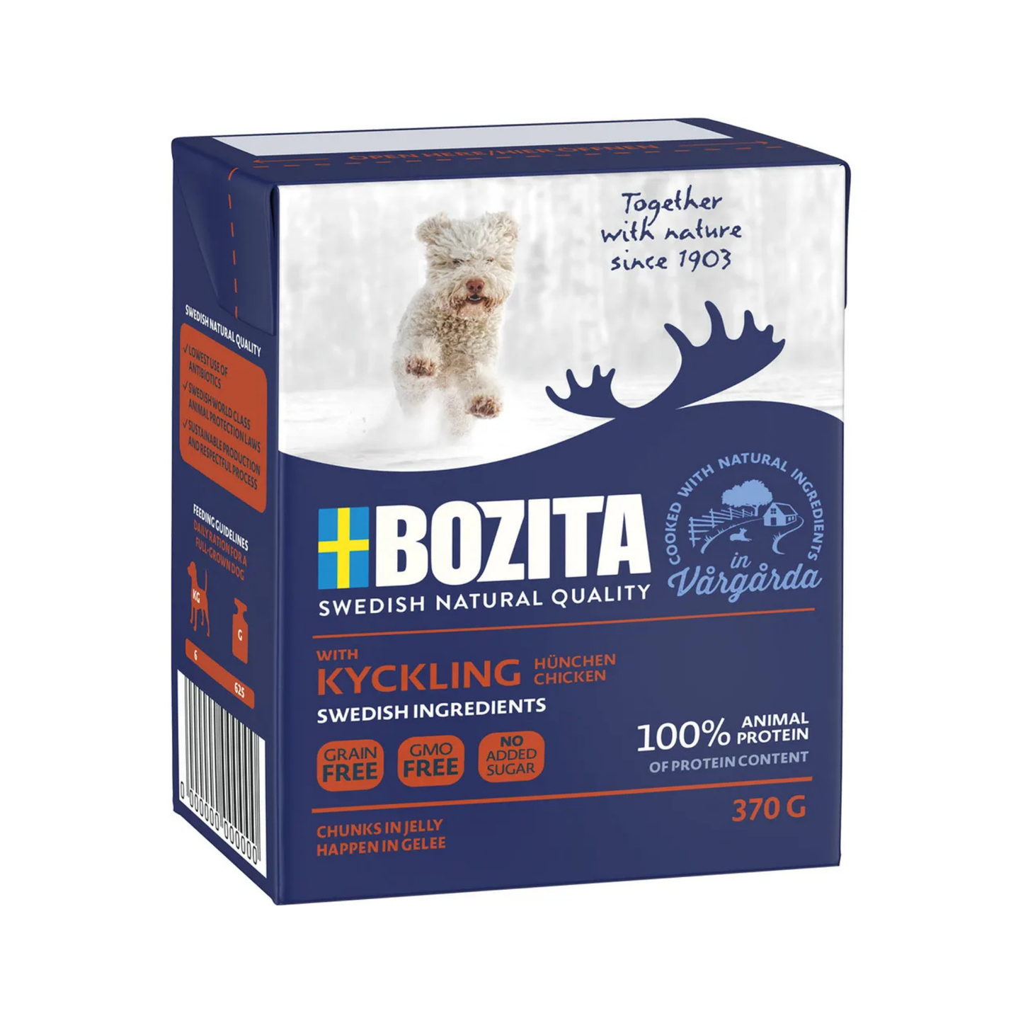 Bozita Naturals Tender Chicken kanan makuinen viljaton märkäruoka koirille 370 g Nordic Pet Shop