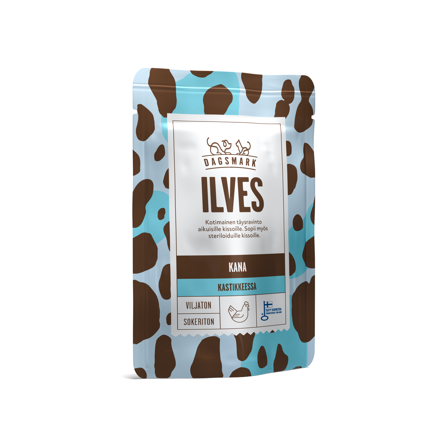 Dagsmark ILVES kanaa kastikkeessa -märkäruoka kissalle 8 X 80 g multipack Nordic Pet Shop
