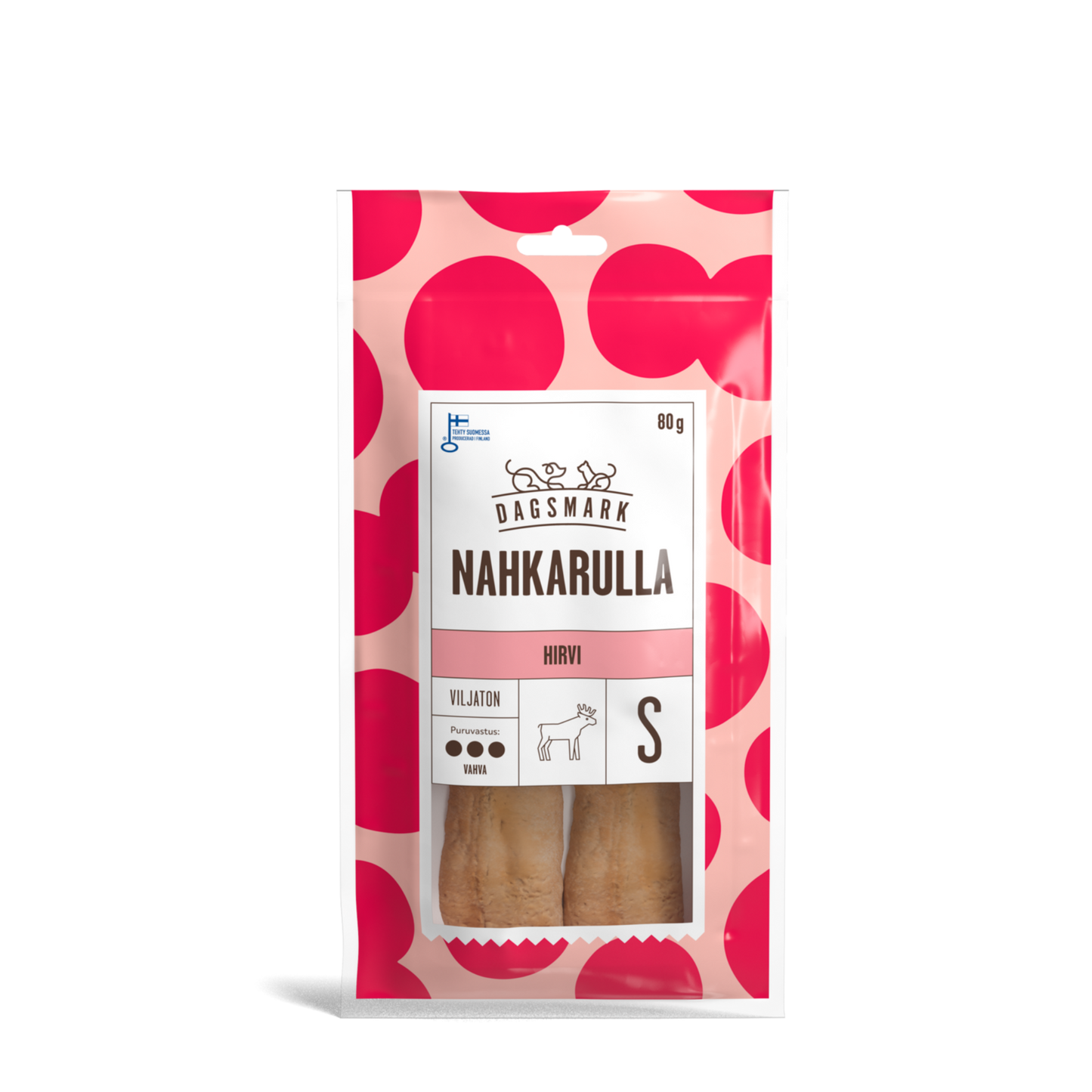 Dagsmark nahkarulla hirvi S, 80 g Nordic Pet Shop