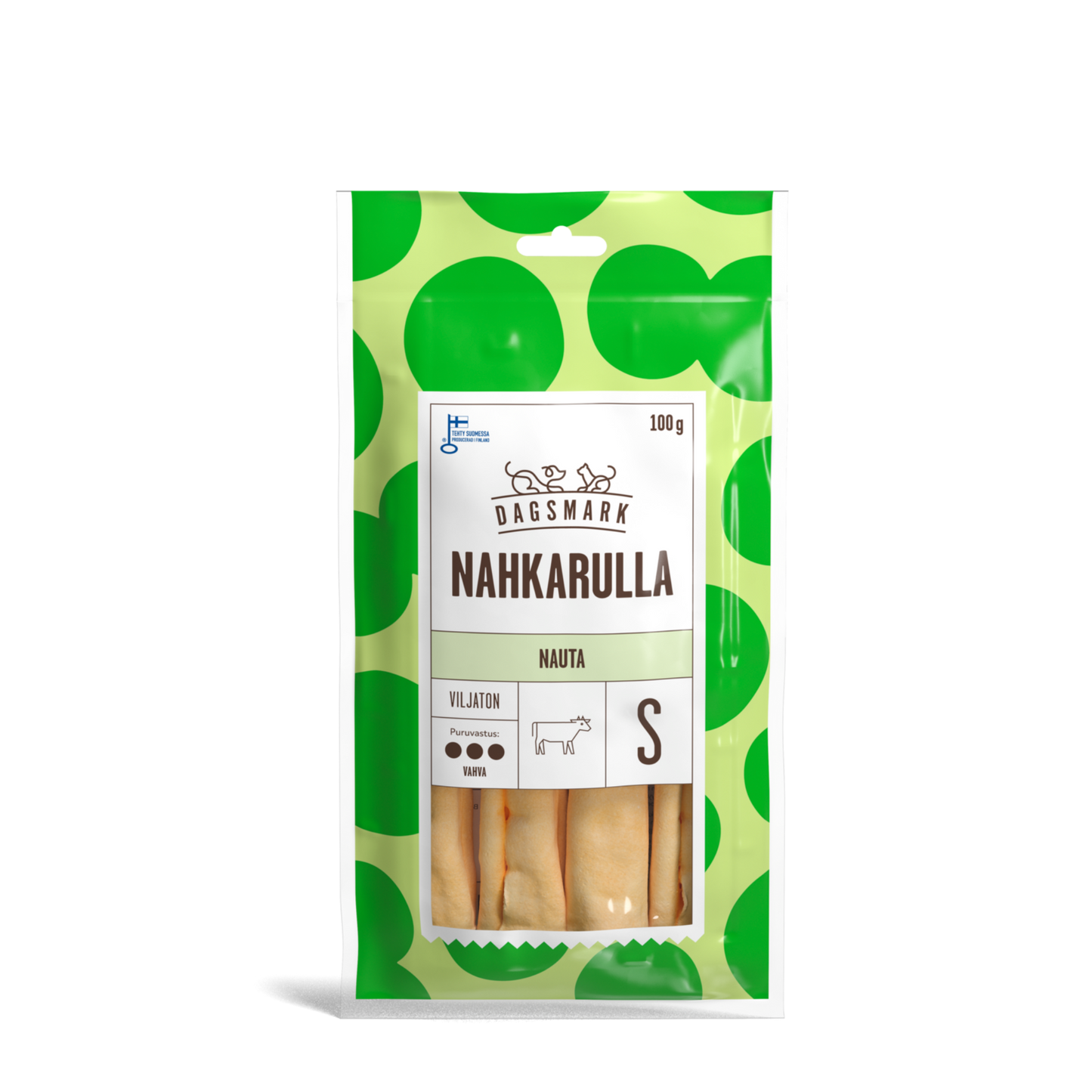 Dagsmark nahkarulla nauta S, 100 g Nordic Pet Shop