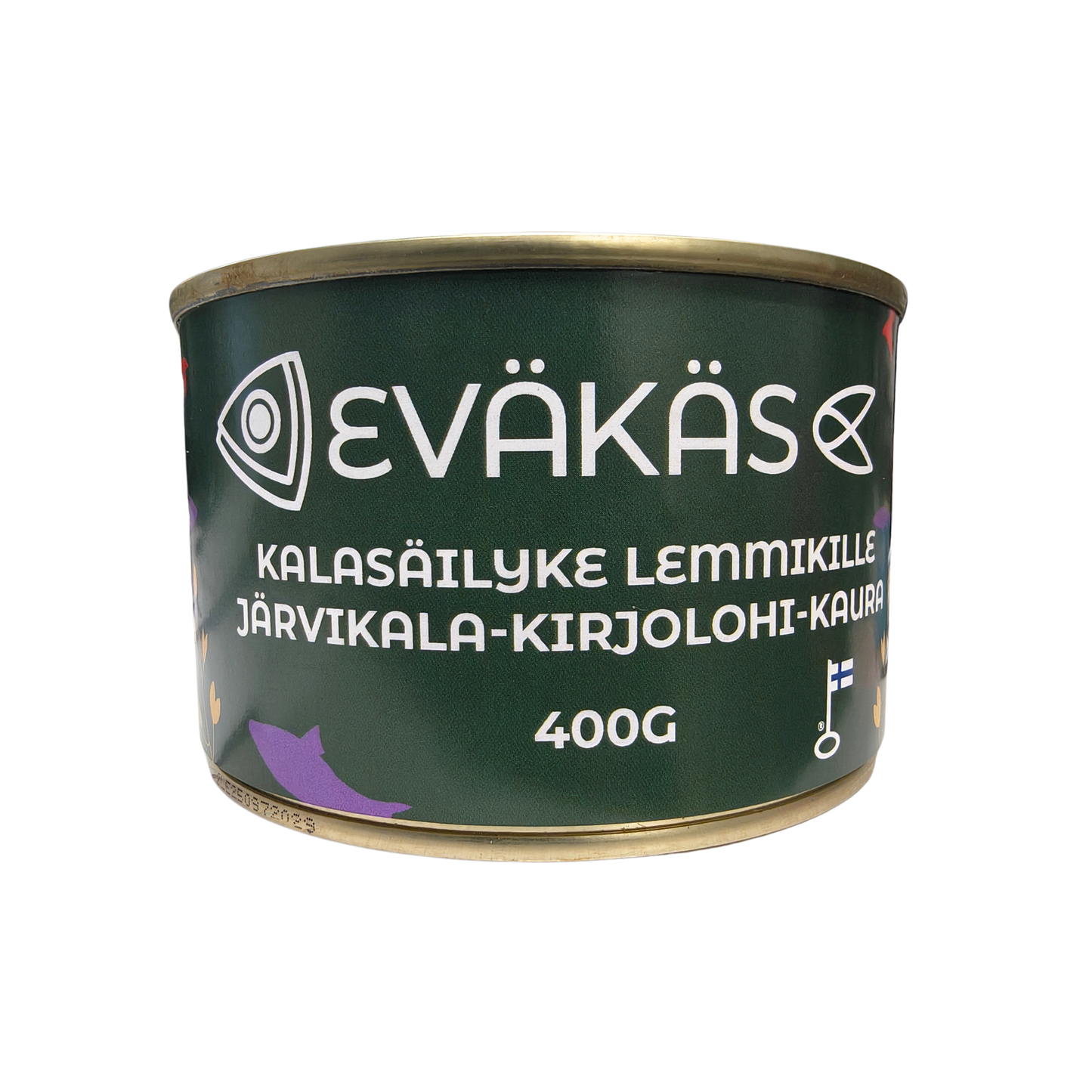 EVÄKÄS Järvikalasäilyke järvikala-kirjolohi-kaura 400 g Nordic Pet Shop