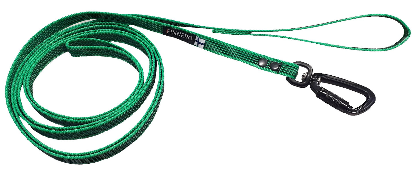 FINNERO RESCUE Antislip talutin koiralle, 300 cm, vihreä, karabiinilukko
