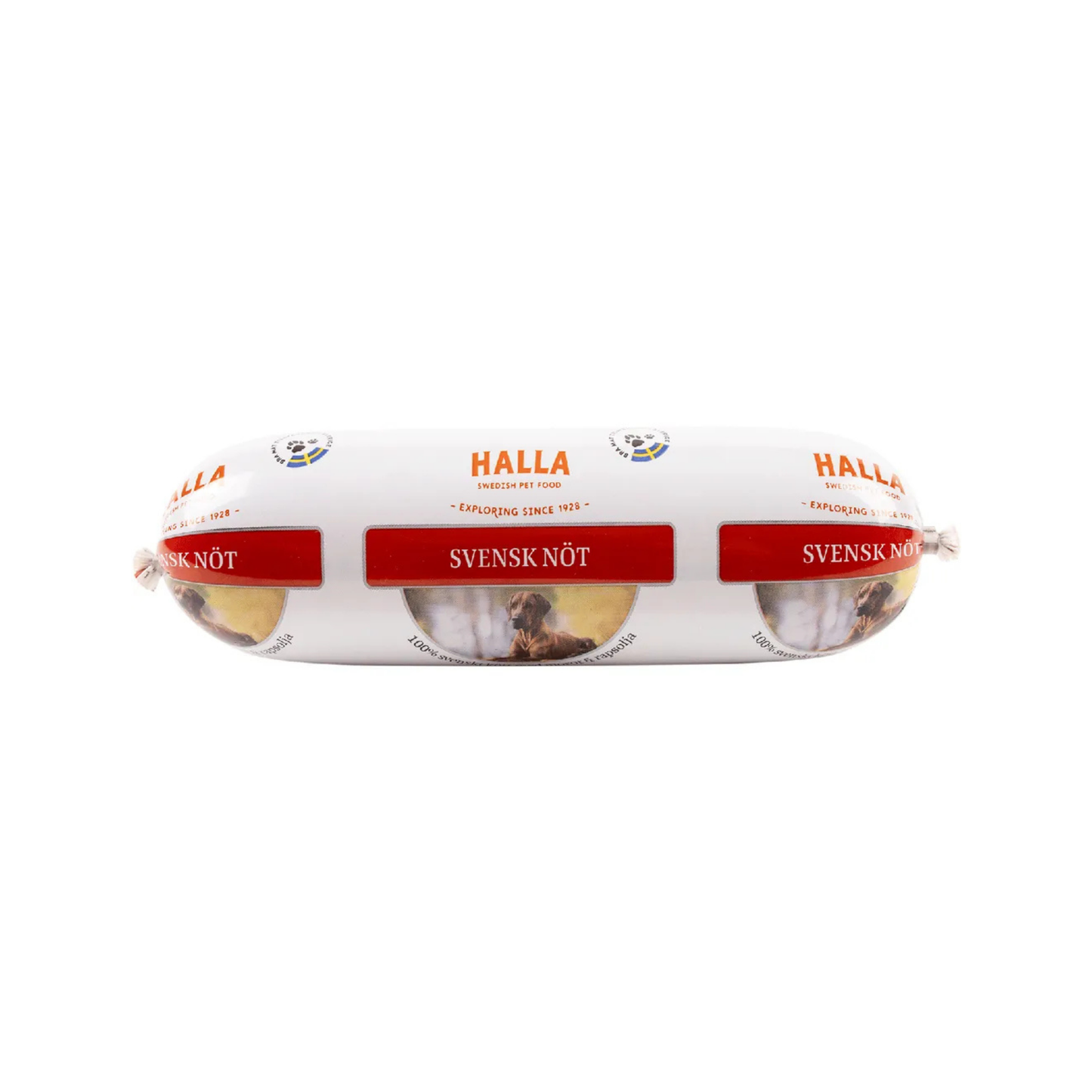 Halla Nöt naudan makuinen viljaton koiranmakkara 650 g Nordic Pet Shop