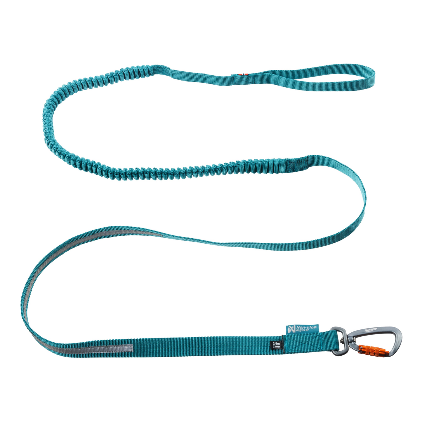 Non-stop Touring bungee leash koiran hihna 2,0 m, teal Nordic Pet Shop