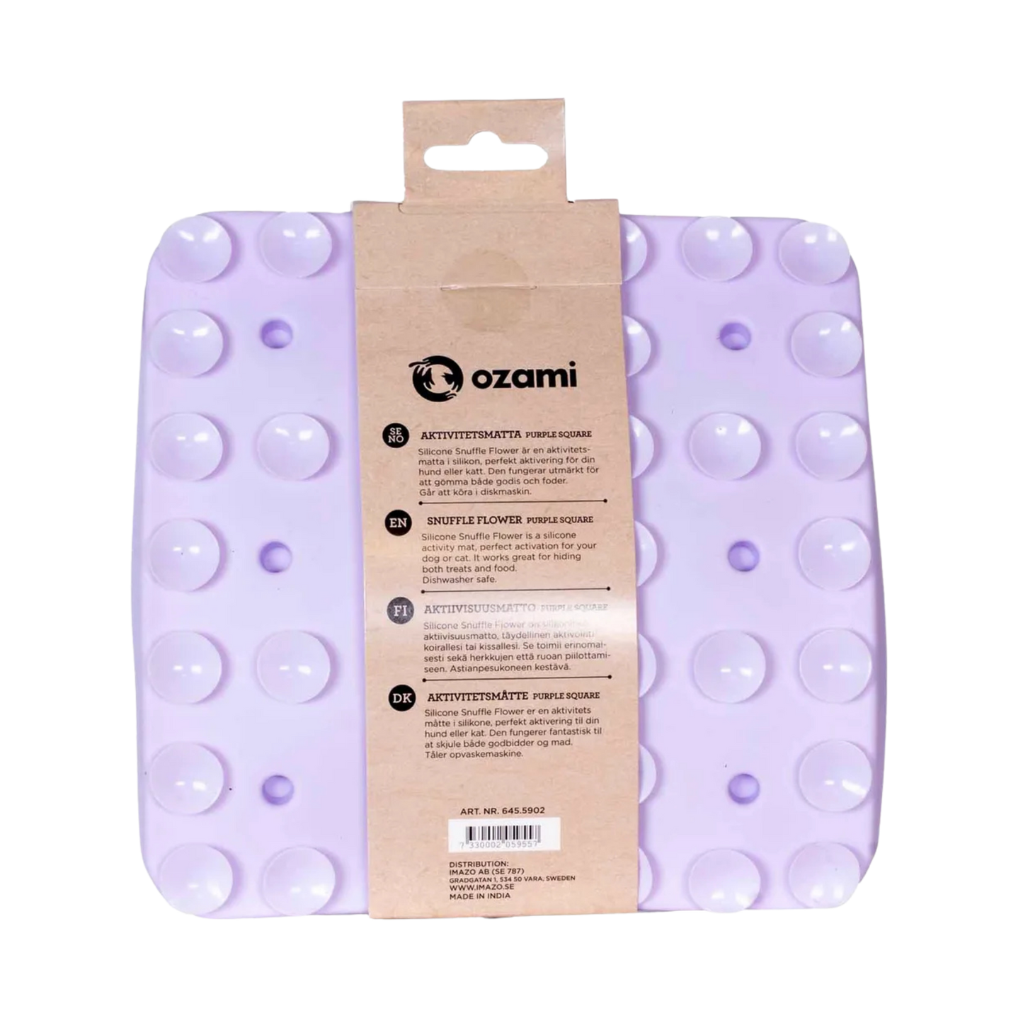 Ozami Snuffle Flower aktivointimatto, violetti 20 x 20 cm Nordic Pet Shop