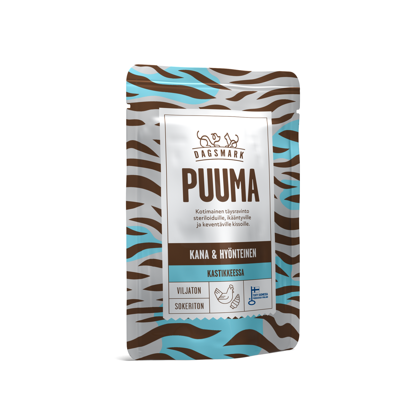 Dagsmark PUUMA kanaa ja hyönteisiä kastikkeessa 80 g Nordic Pet Shop