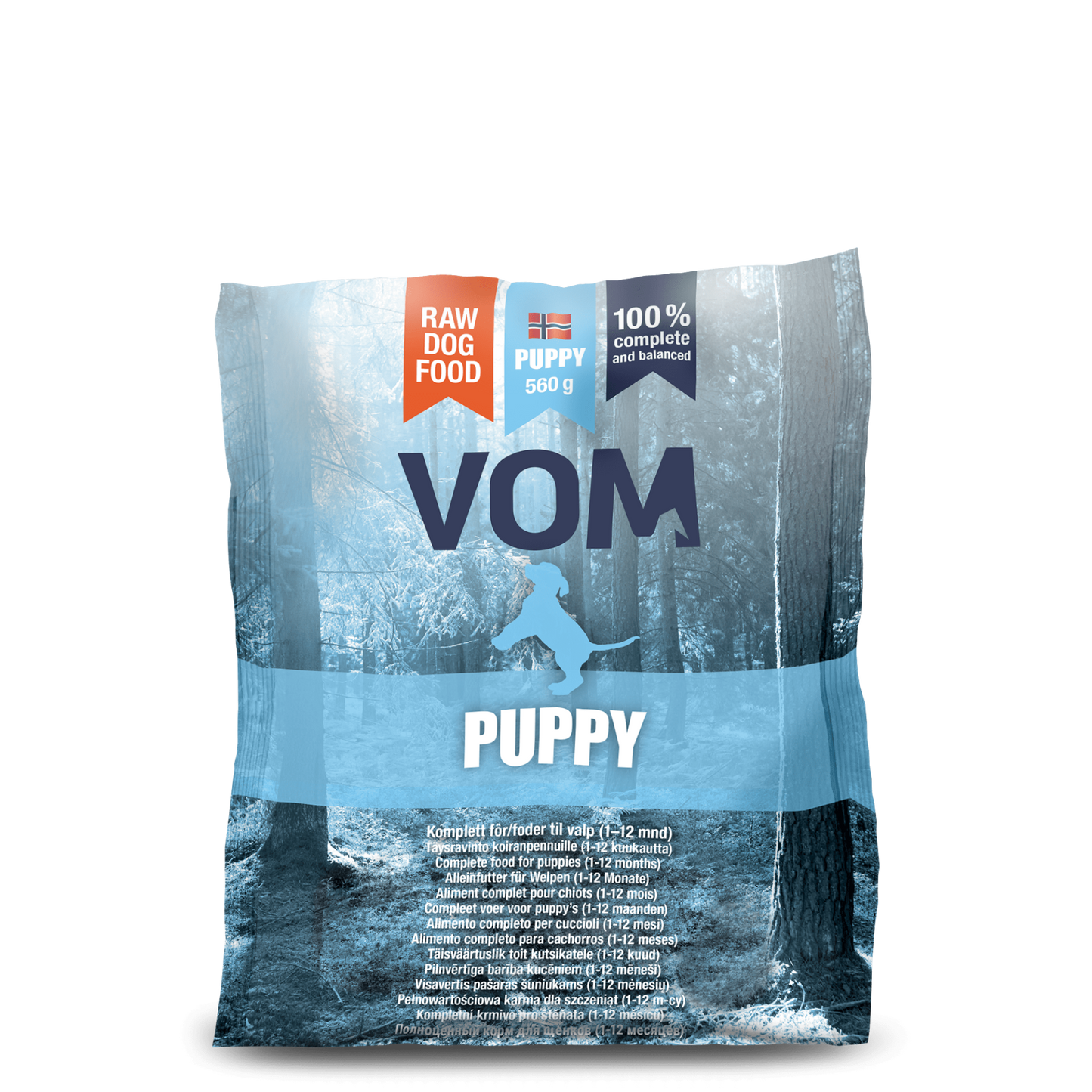 VOM Puppy 560 g vitaminoitu raakaruoka koiranpennuille