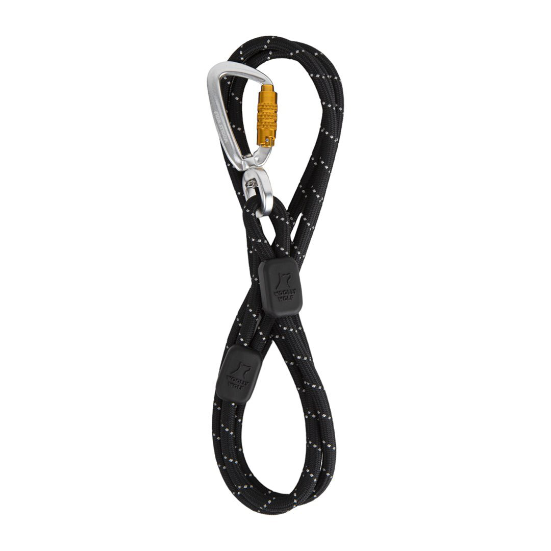 Woolly Wolf Rope Leash Thin ohut köysihihna, black