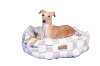 PAIKKA Check Bed lemmikin peti, beige