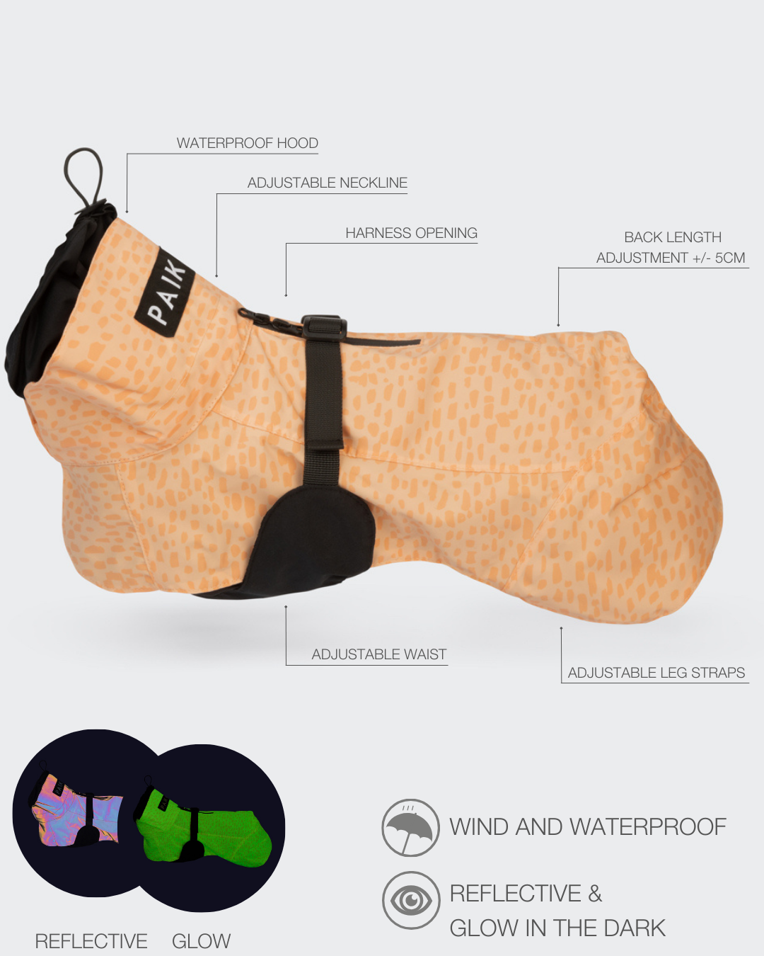 PAIKKA Raincoat 2.0 Peach sadetakki