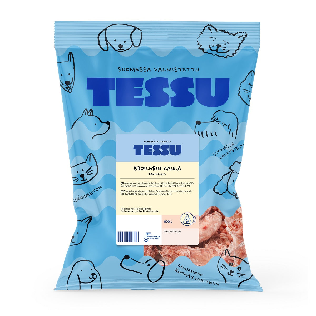 TESSU Broilerinkaulat 900 g Nordic Pet Shop