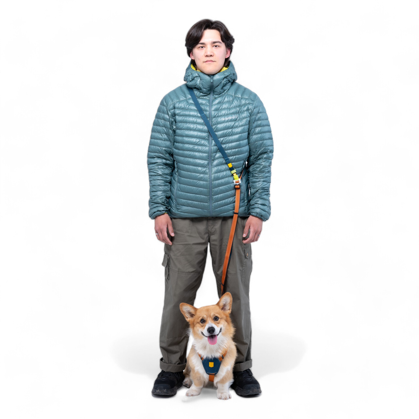 Woolly Wolf Color Block Multi-use koiran hihna, terracotta mix