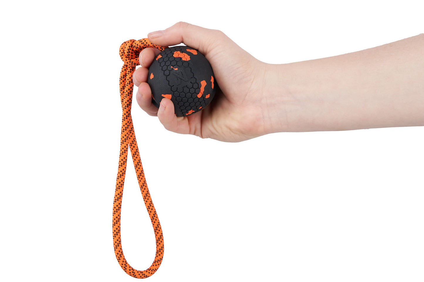Non-stop Dog ball on rope -narupallo, 70 x 70 mm
