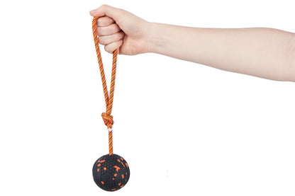 Non-stop Dog ball on rope -narupallo, 70 x 70 mm