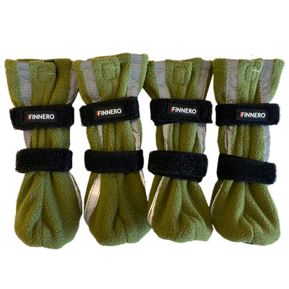 FINNERO HALLA heijastavat tossut koiralle 4 kpl/pkt, vihreä