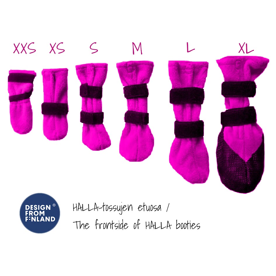 FINNERO HALLA tossut koiralle, 4 kpl/paketti, pinkki