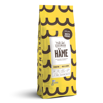 Dagsmark Häme vehnätön kala-kaura koiran kuivaruoka 2 kg Nordic Pet Shop