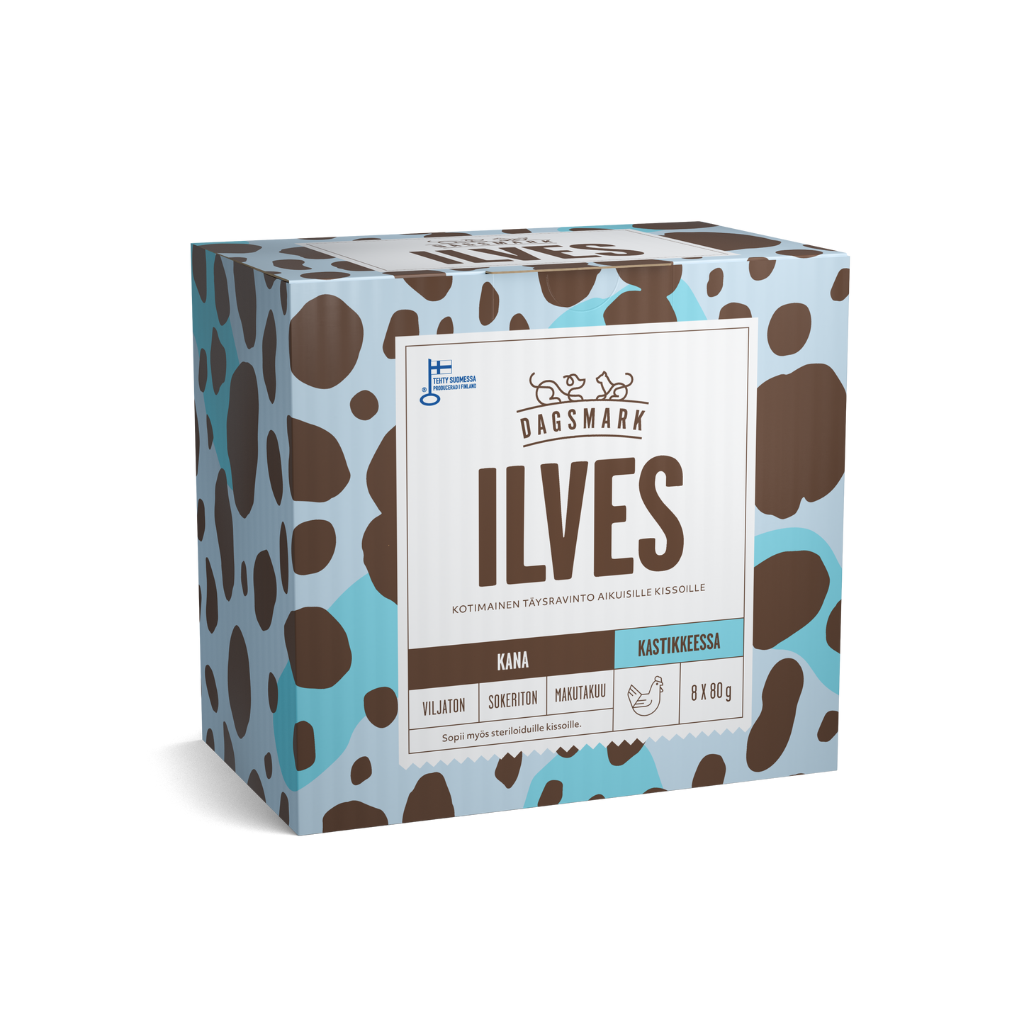 Dagsmark ILVES kanaa kastikkeessa -märkäruoka kissalle 8 X 80 g multipack