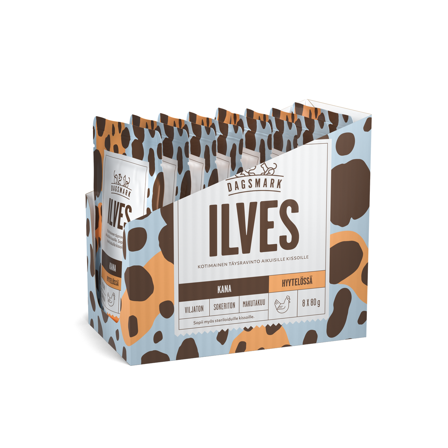 Dagsmark ILVES kanaa hyytelössä -märkäruoka kissalle 8 X 80 g multipack