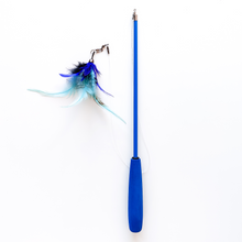 Yugie Toys Onkilelu + 2 kpl Feathery -Kissasyöttiä, sininen & kirjava sininen