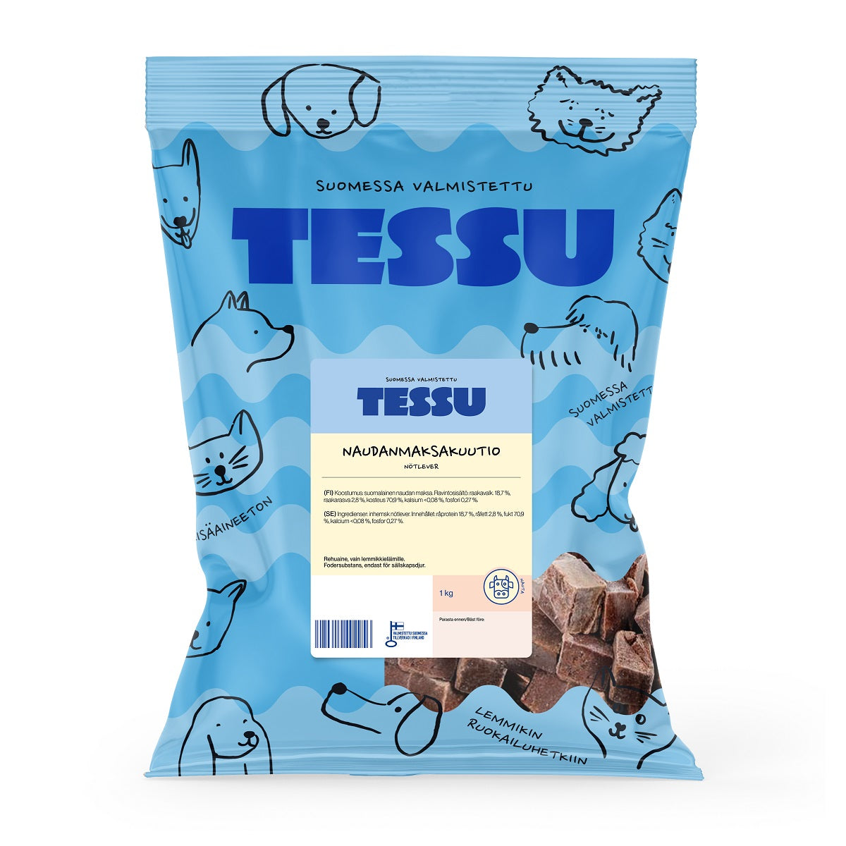 TESSU Naudanmaksakuutio 1 kg