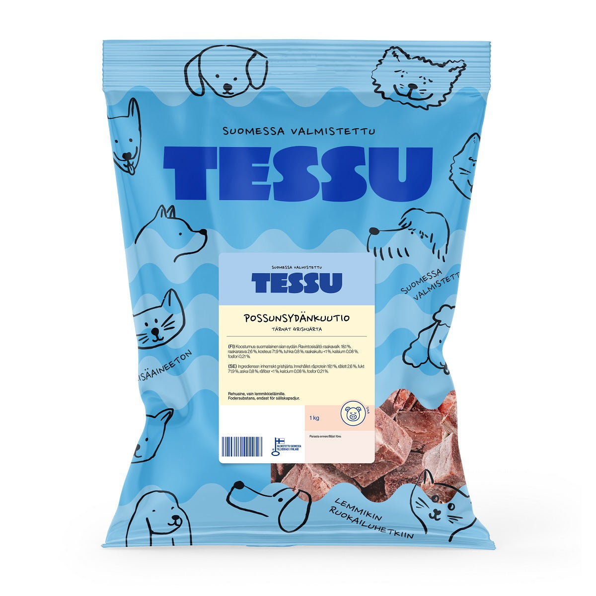 TESSU Possunsydänkuutio 1 kg