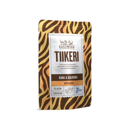 Dagsmark TIIKERI kana-kalkkuna hyytelössä -märkäruoka kissalle 8 X 80 g multipack