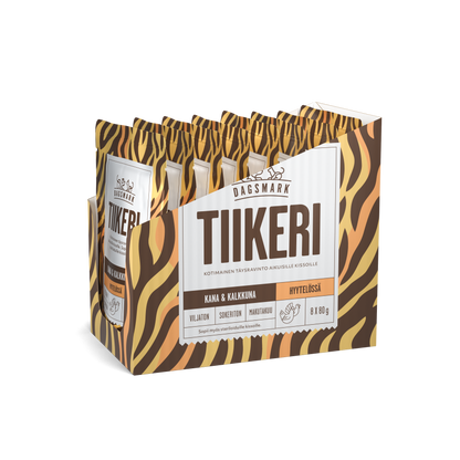 Dagsmark TIIKERI kana-kalkkuna hyytelössä -märkäruoka kissalle 8 X 80 g multipack