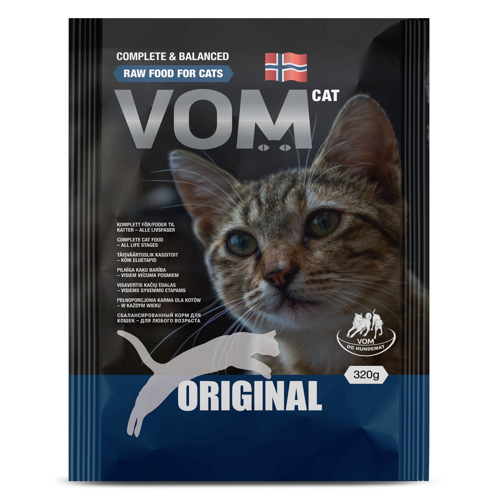 VOM Kissan täysravinto kana 320 g, raakaruokapullat Nordic Pet Shop