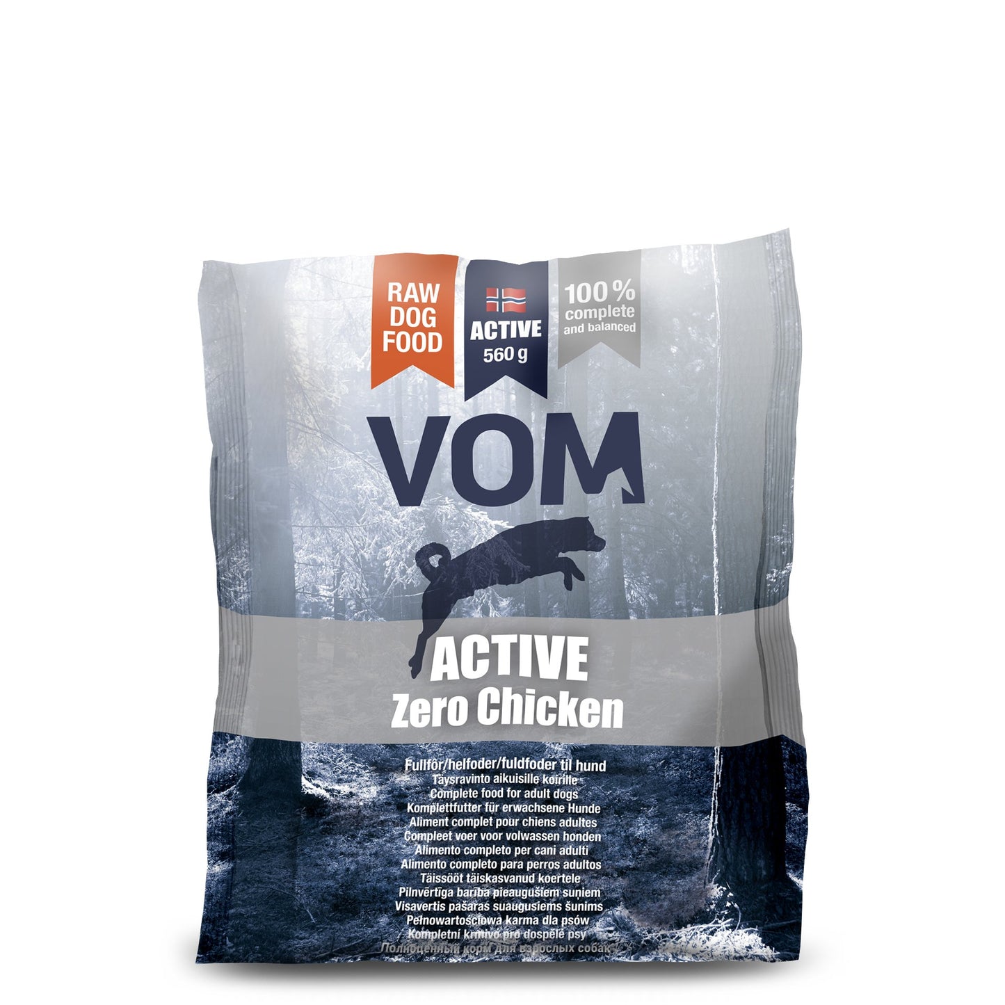 VOM Active Zero Chicken / Kanaton täysravinto 560 g, raakaruoka