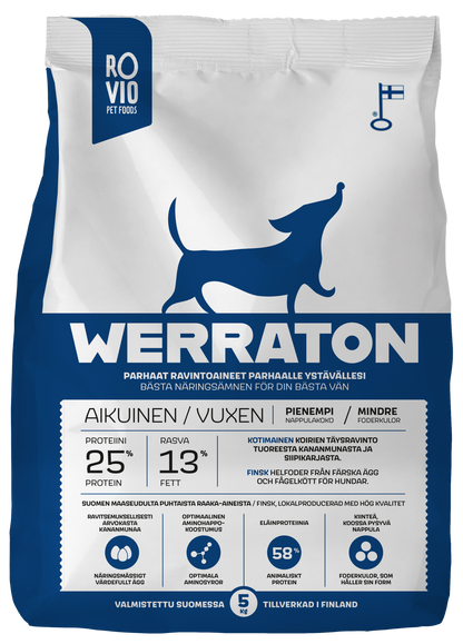 Werraton Aikuinen koiran kuivaruoka 5 kg Nordic Pet Shop
