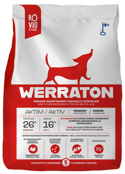 Werraton Aktiivi koiran kuivaruoka 5 kg Nordic Pet Shop