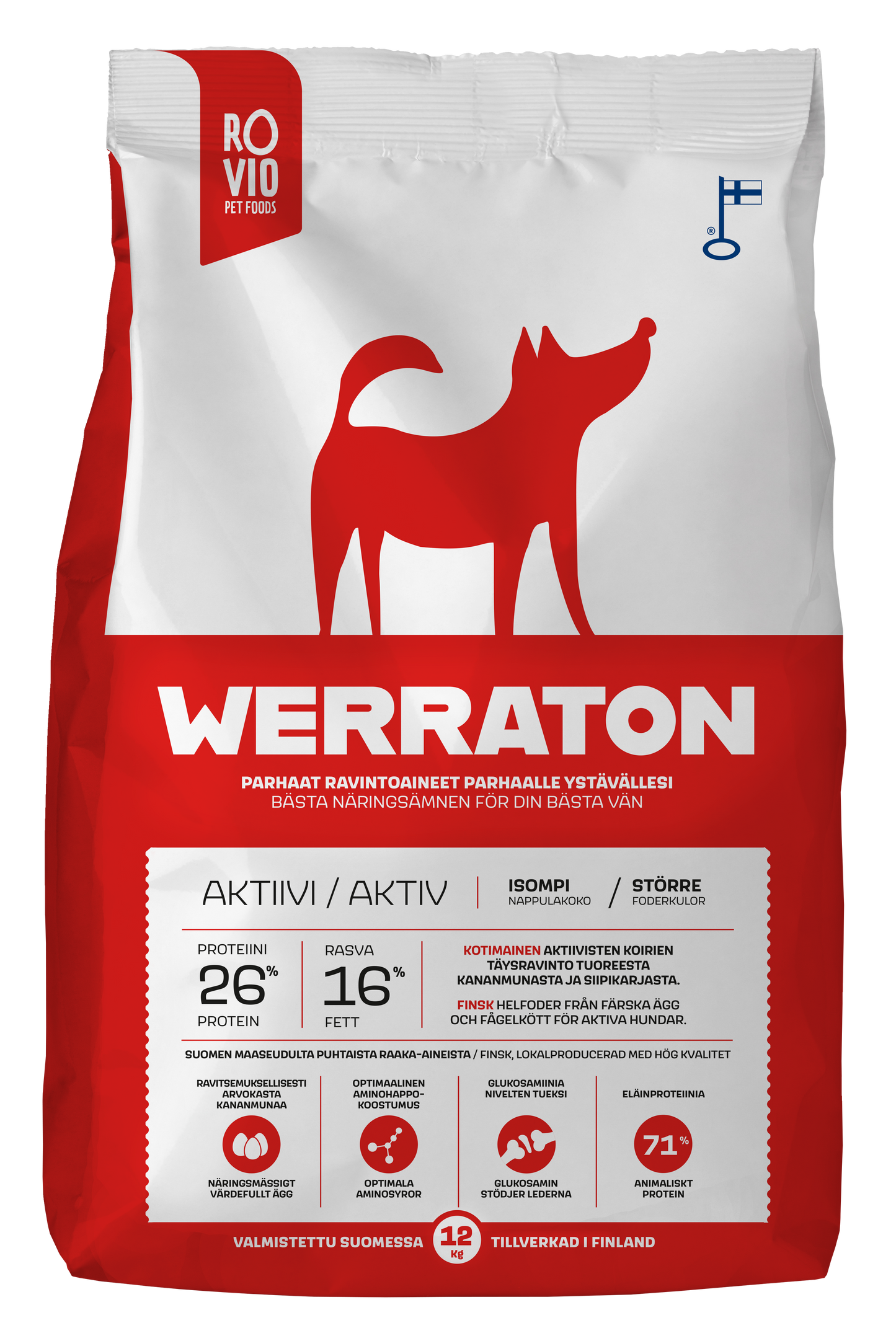 Werraton Aktiivi koiran kuivaruoka 12 kg