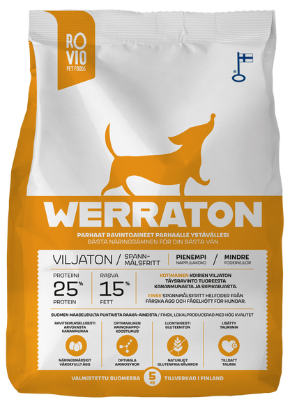Werraton Viljaton koiran kuivaruoka 5 kg Nordic Pet Shop