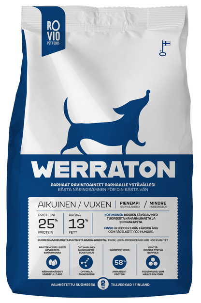 Werraton Aikuinen koiran kuivaruoka 2 kg Nordic Pet Shop