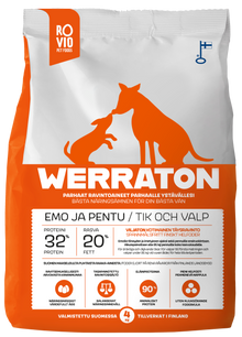 Werraton Emo ja Pentu koiran kuivaruoka 4 kg