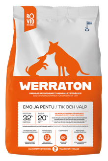 Werraton Emo ja Pentu koiran kuivaruoka 9 kg